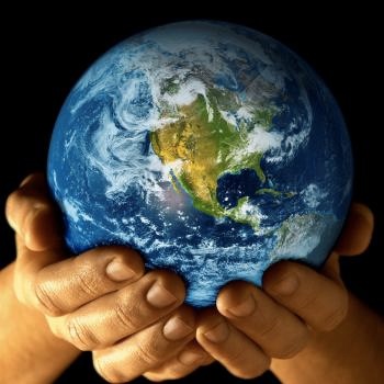 Hands Holding Planet Earth